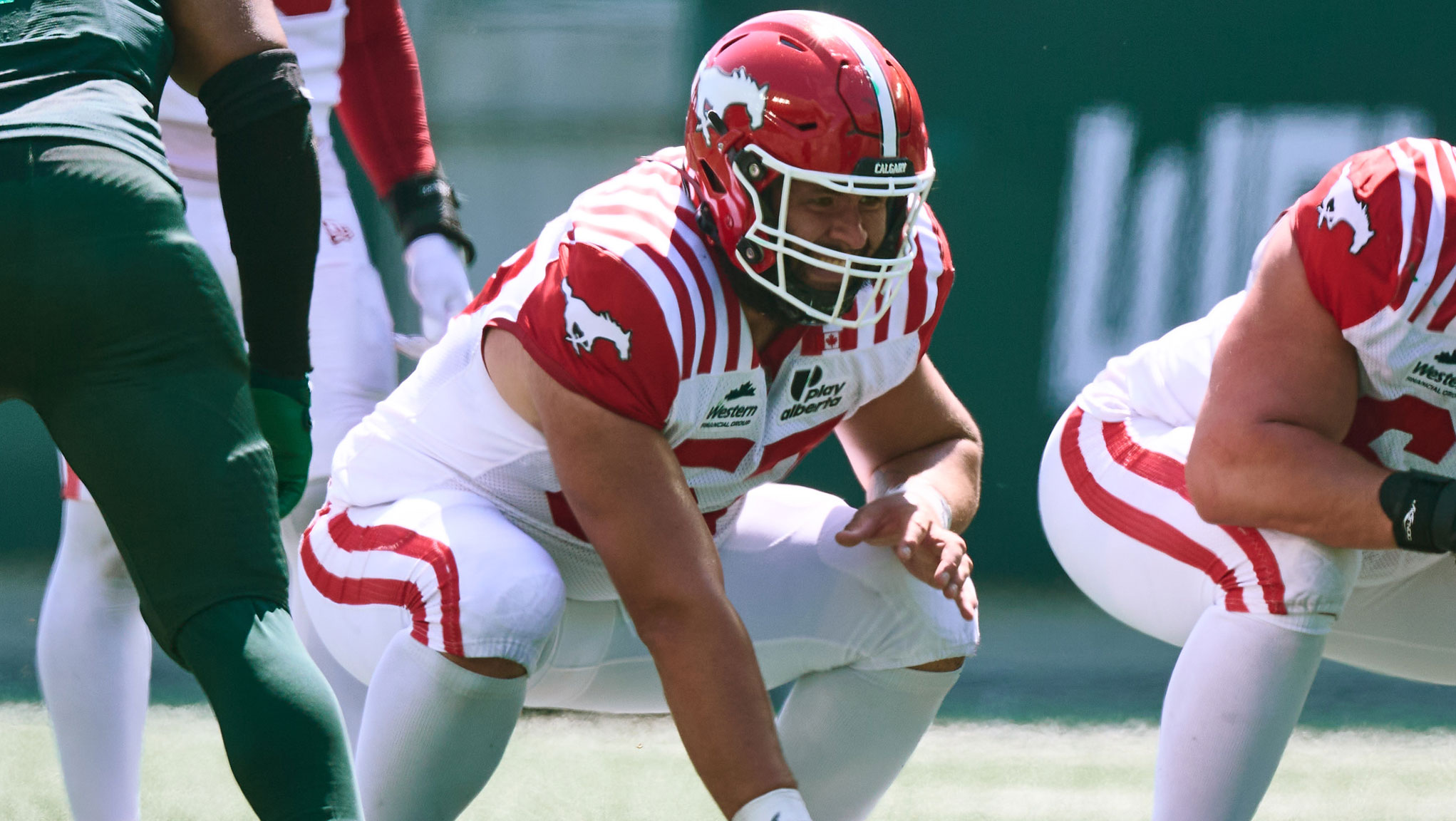 Centre Chris Fortin was the Stampeders’ nominee for Most Outstanding Rookie in 2025 (Arthur Ward/CFL.ca)
